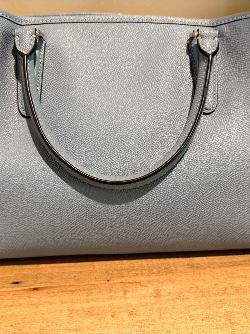 Coach Pebbled Leather Satchel in Pale Blue - Picture 4 of 4